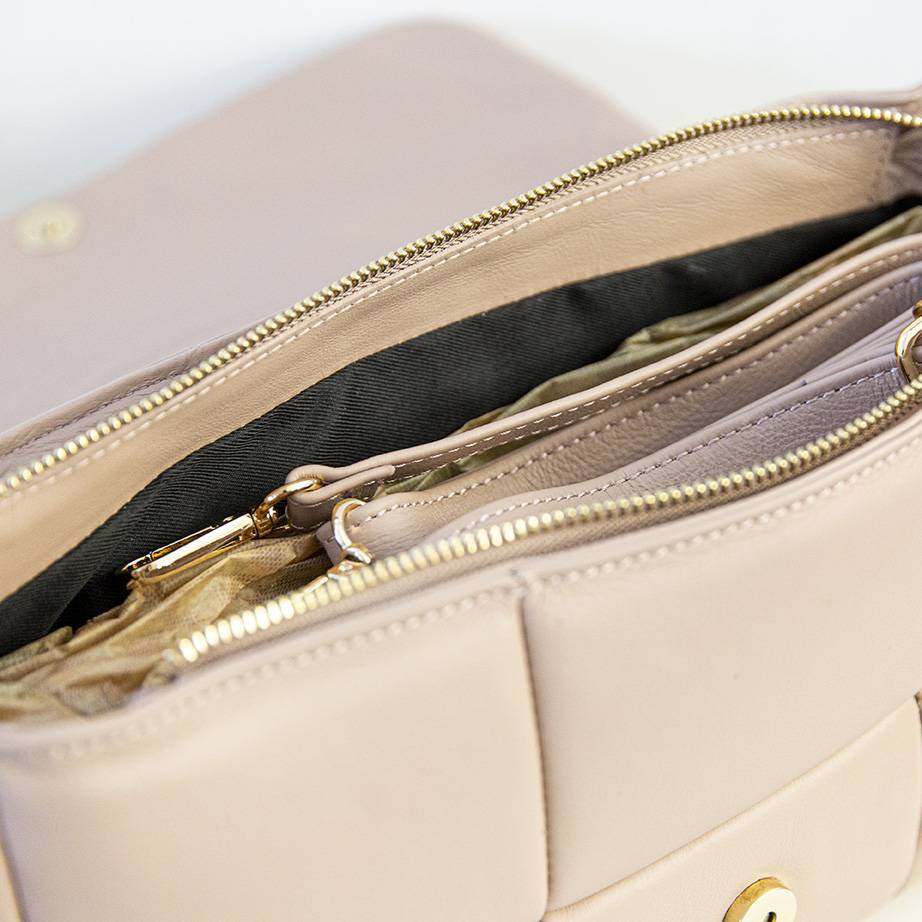 Laura Di Maggio DOLCE – Borsa in nappa trapuntata cipria Hotsell