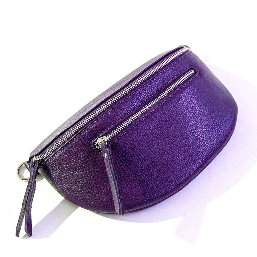 Laura Di Maggio MARSUPIO in pelle dollaro viola Vendita calda