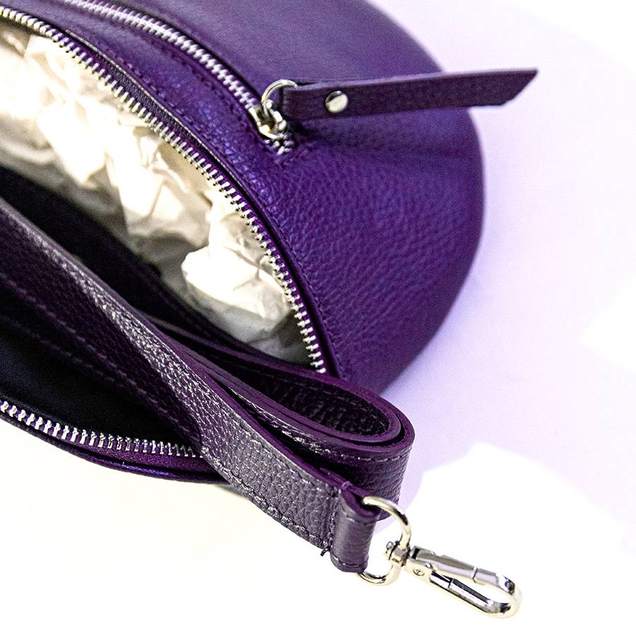 Laura Di Maggio MARSUPIO in pelle dollaro viola Vendita calda