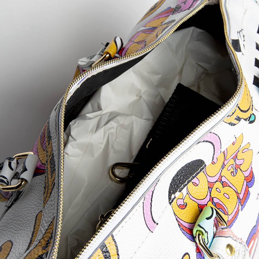 Laura Di Maggio DOODLE TRAVEL – Borsone in pelle serigrafata Sconti VIP