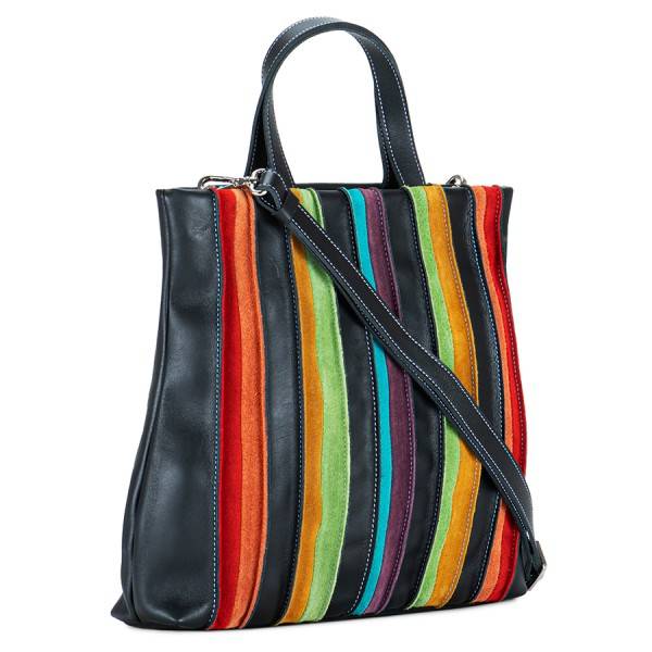Mywalit Borsa Shopper Laguna in pelle e camoscio Nero Sconto