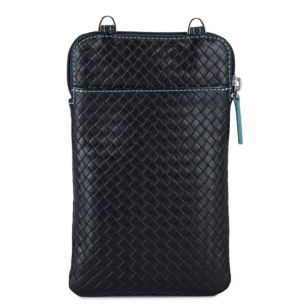 Mywalit Organiser Porta Telefono linea Embossed Nappa Black Pace Vendita Economica
