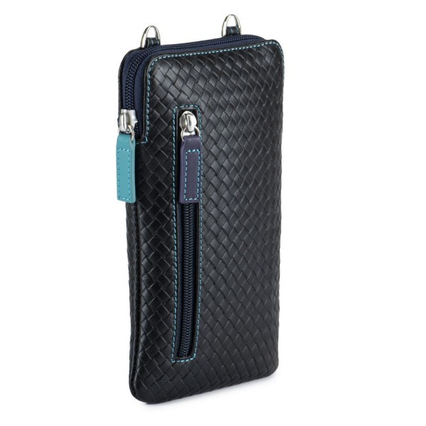 Mywalit Organiser Porta Telefono linea Embossed Nappa Black Pace Vendita Economica