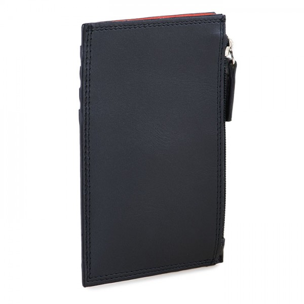 Mywalit Porta carte di credito con portamonete e tecnologia RFID Nero-Arancione Saldi Di Fabbrica