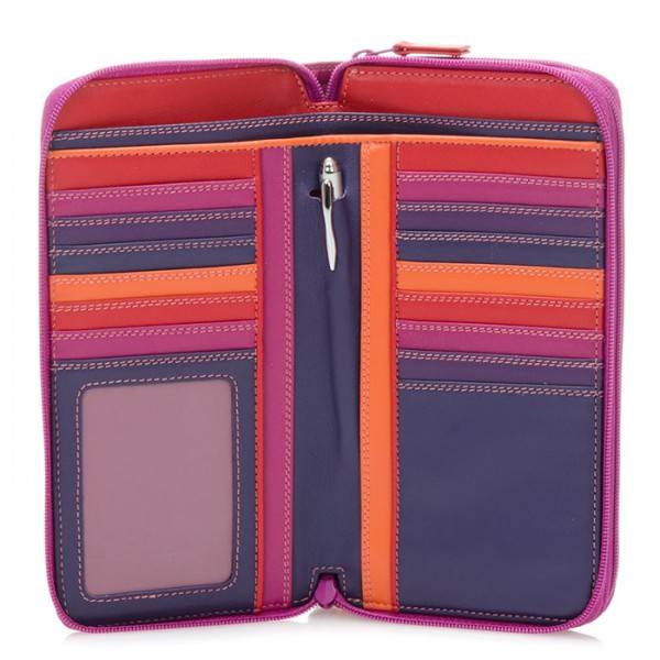Mywalit Portafoglio con doppia zip grande Sangria Multi In Linea