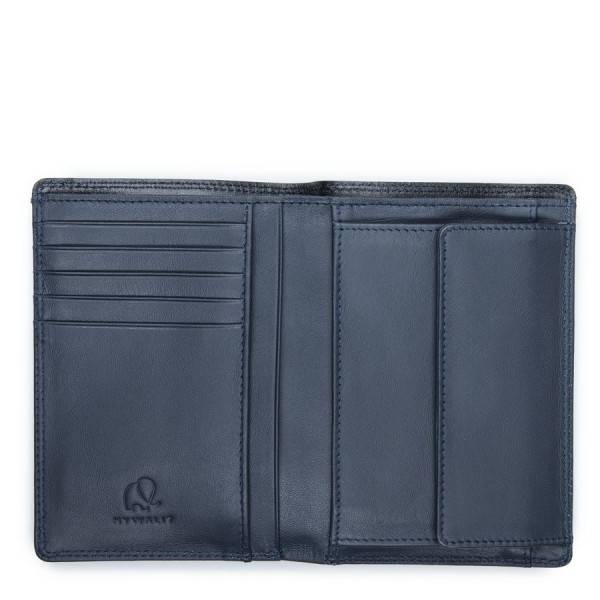 Mywalit Portafoglio Verticale bicolore da Uomo Doppio Scomparto Nero-Blu Offerta migliore