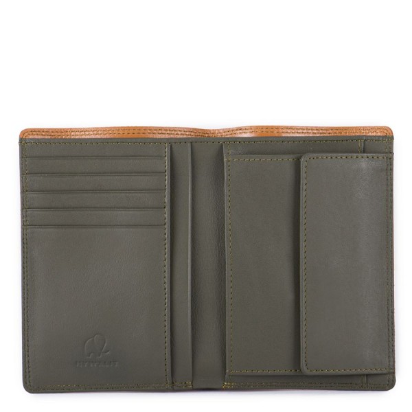 Mywalit Portafoglio Verticale bicolore da Uomo Doppio Scomparto Marrone-Oliva Latest fashion