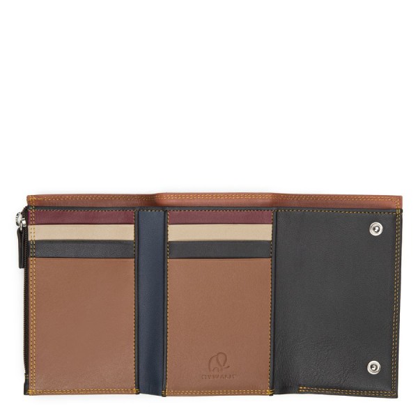 Mywalit Portafoglio da uomo Tri-fold con zip Nappa Bosco Limitato a 3 giorni