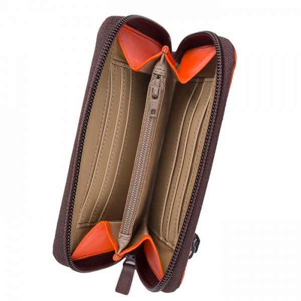 Mywalit Portafoglio Medio in Pelle con Zip Cacao Offerte esclusive
