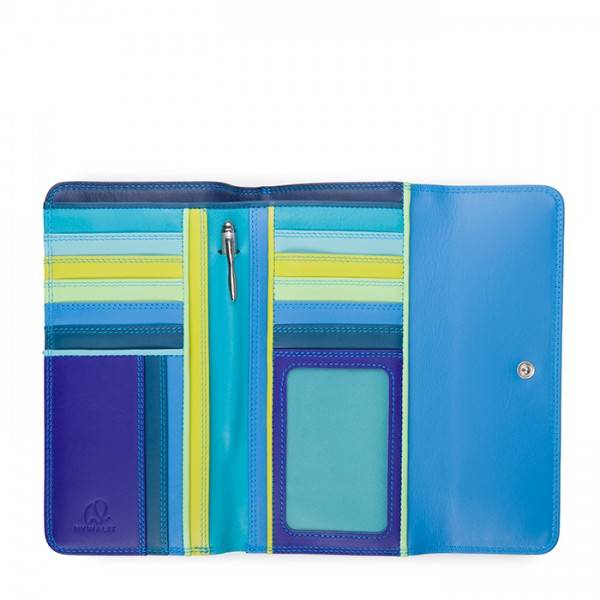 Mywalit Portafoglio a tre ante con zip Seascape In Vendita