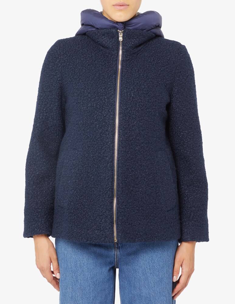 EMME Marella Whool ricciolino zip cappuccio Offerta