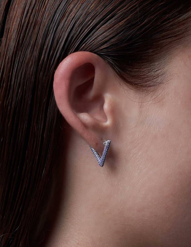 LAG World Orecchino singolo a cerchio con triangolo mini Saldi Di Fabbrica
