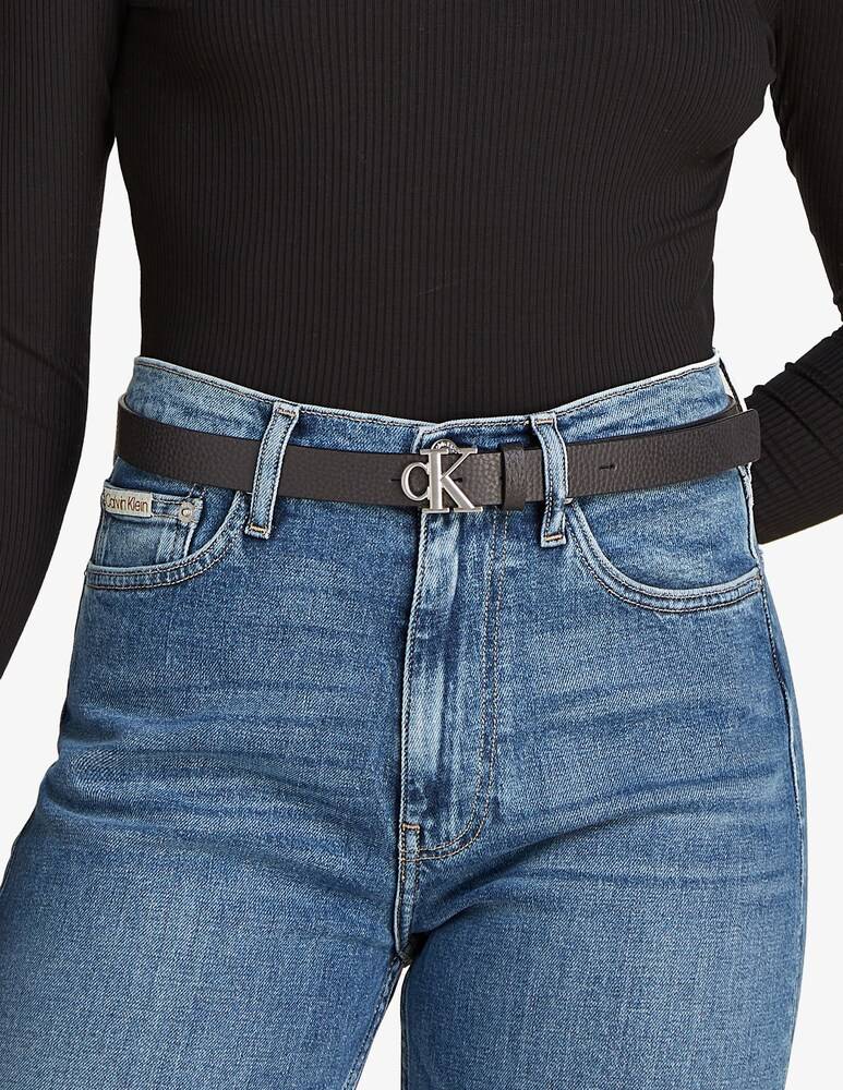 Calvin Klein Jeans Cintura mono plaque in pelle 25mm Fino Al -60%