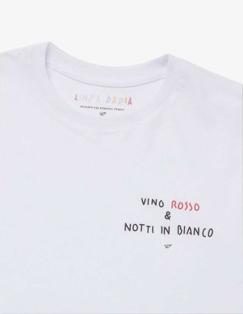 Linea Daria T-shirt Vino Rosso & Notti in bianco Saldi