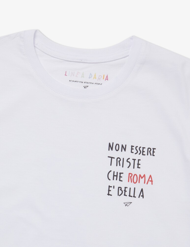 Linea Daria T-shirt Non essere triste che Roma è bella Offerte