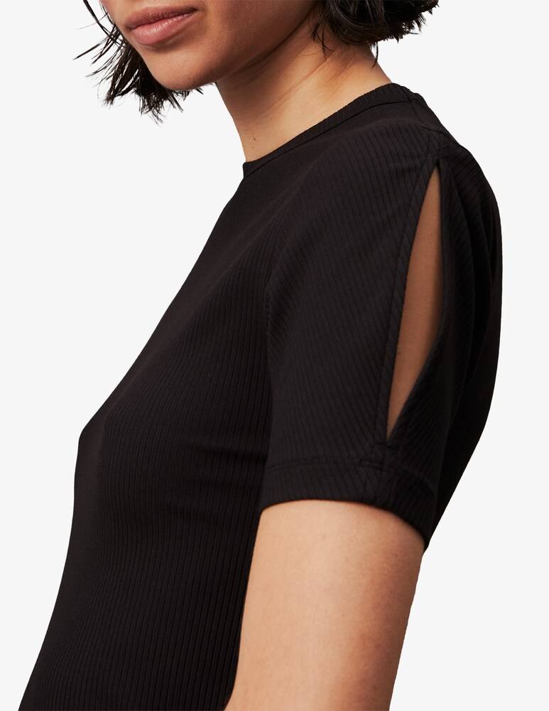 Calvin Klein Vestito midi tubino a costine Vendita Economica