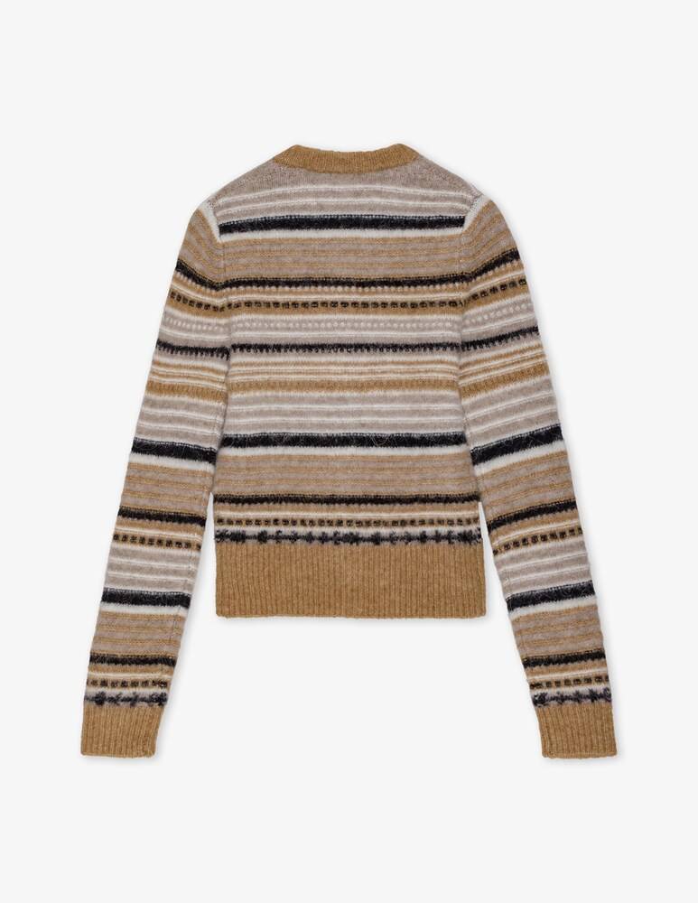Ganni Cardigan a righe in morbida lana Shopping Online