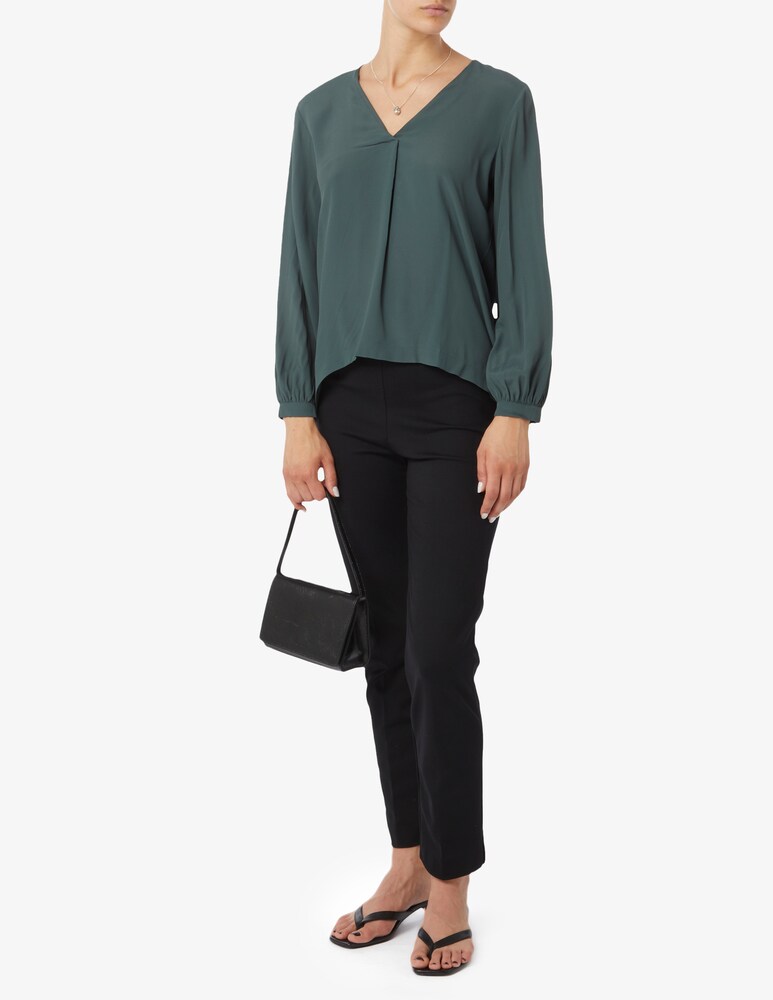 EMME Marella Pordoi blusa v in misto seta Promozione Limitata