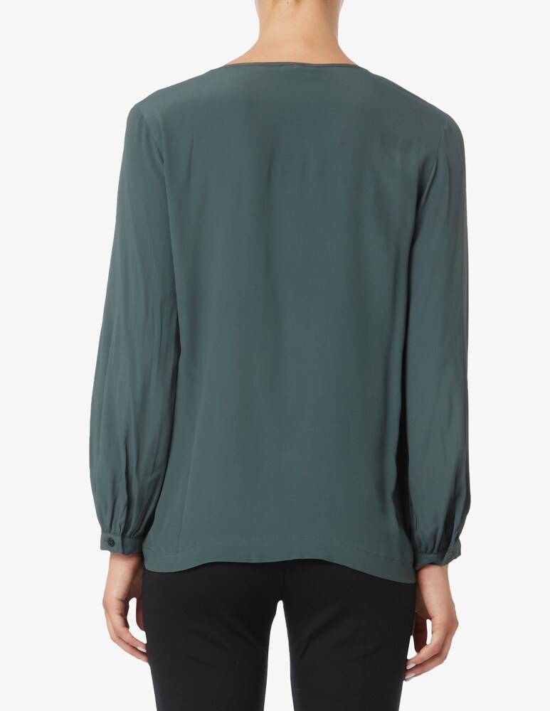 EMME Marella Pordoi blusa v in misto seta Promozione Limitata