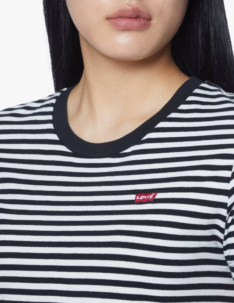 Levi's T-shirt a manica corta con righe Chest It - nero Smaltimento dello stoccaggio