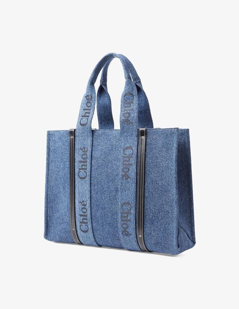 Chloé Borsa in denim L Woody Ultimi tre giorni
