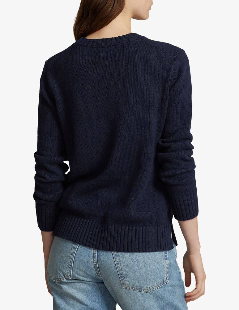 Polo Ralph Lauren Maglione in misto cotone e lino Bear Presa