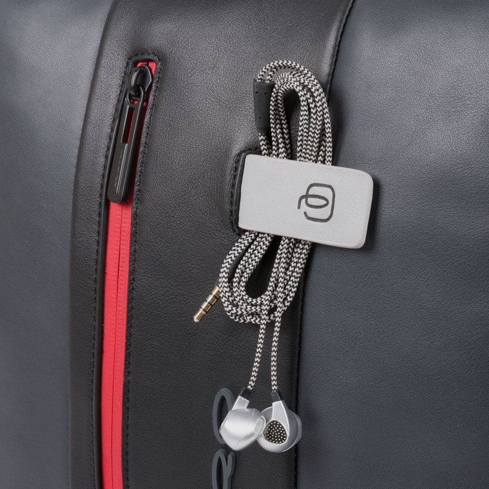 Piquadro PC and iPad® backpack with anti-theft cable Convenienza