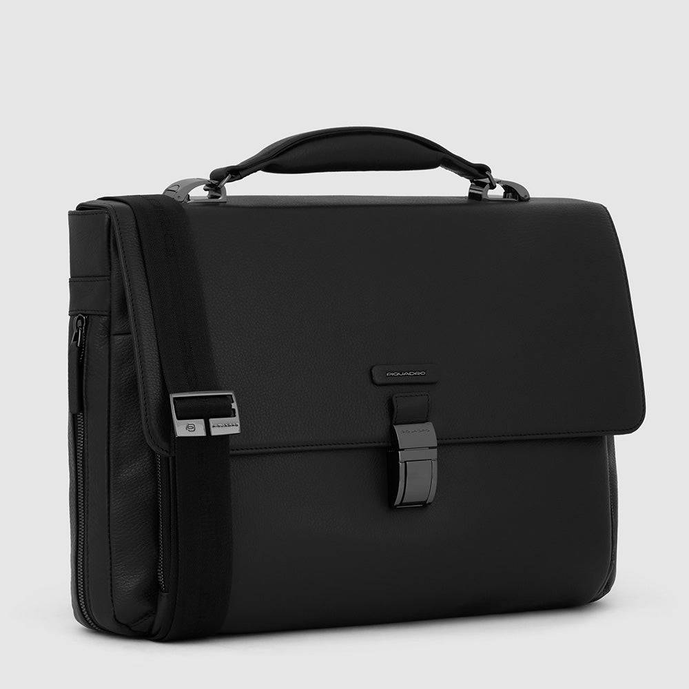 Piquadro Flap-over, expandable computer bag 15,6" Italy
