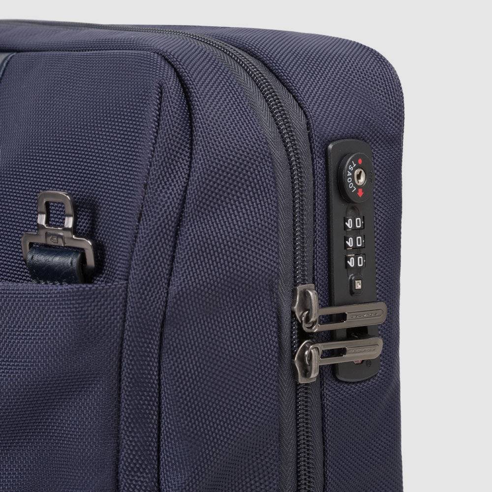 Piquadro Wheeled laptop briefcase 15,6" in recycled fabric Novità