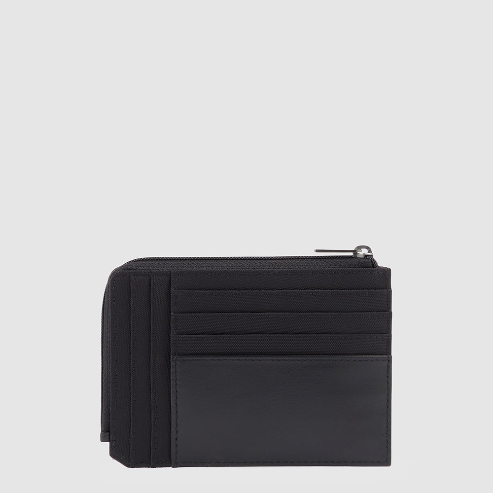 Piquadro Zipper coin pouch with credit card slots Saldi Di Fabbrica