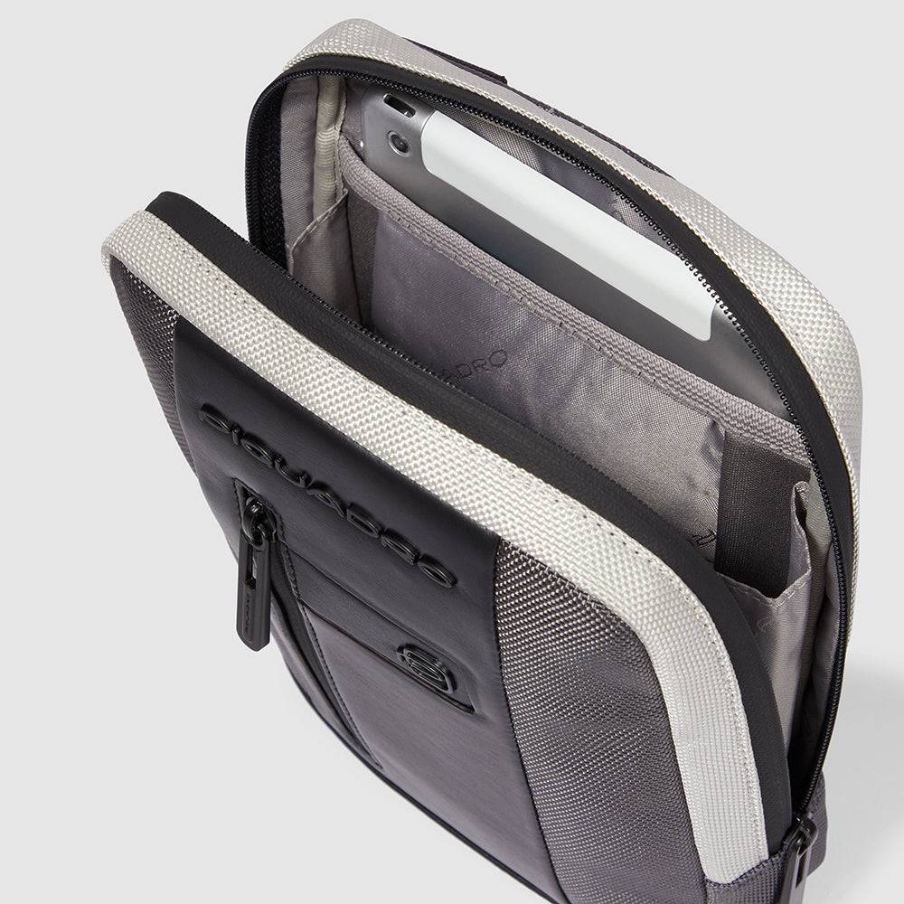 Piquadro iPad®mini pocket crossbody bag in recycled fabric In Vendita