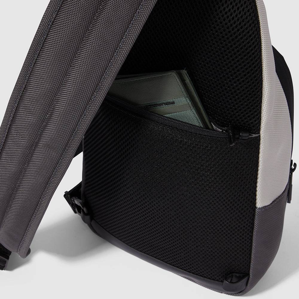 Piquadro Mono sling bag for iPad®mini in recycled fabric Saldi