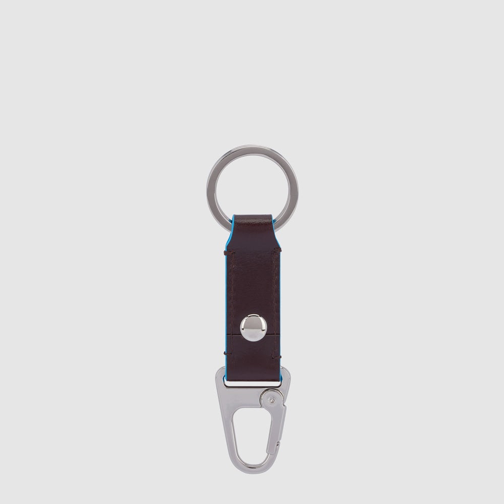 Piquadro Two-ring keychain with carabiner hook Hotsell