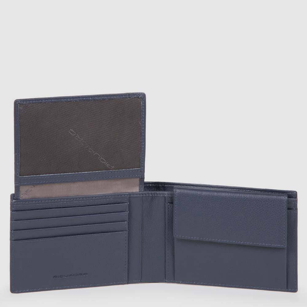 Piquadro Men’s wallet with flip up ID window, coin pocket I Più Venduti