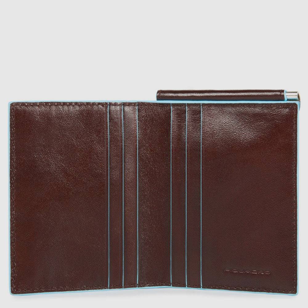 Piquadro Men’s vertical wallet with money clip Qualità