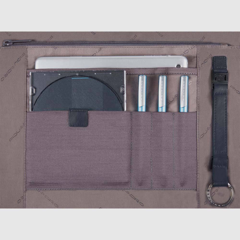 Piquadro Flap-over, expandable computer bag 15" Sottocosto