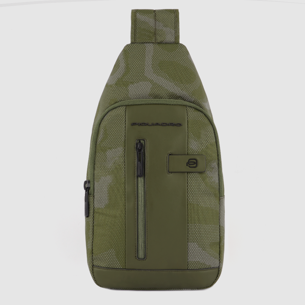 Piquadro Mono sling bag for iPad®mini in recycled fabric