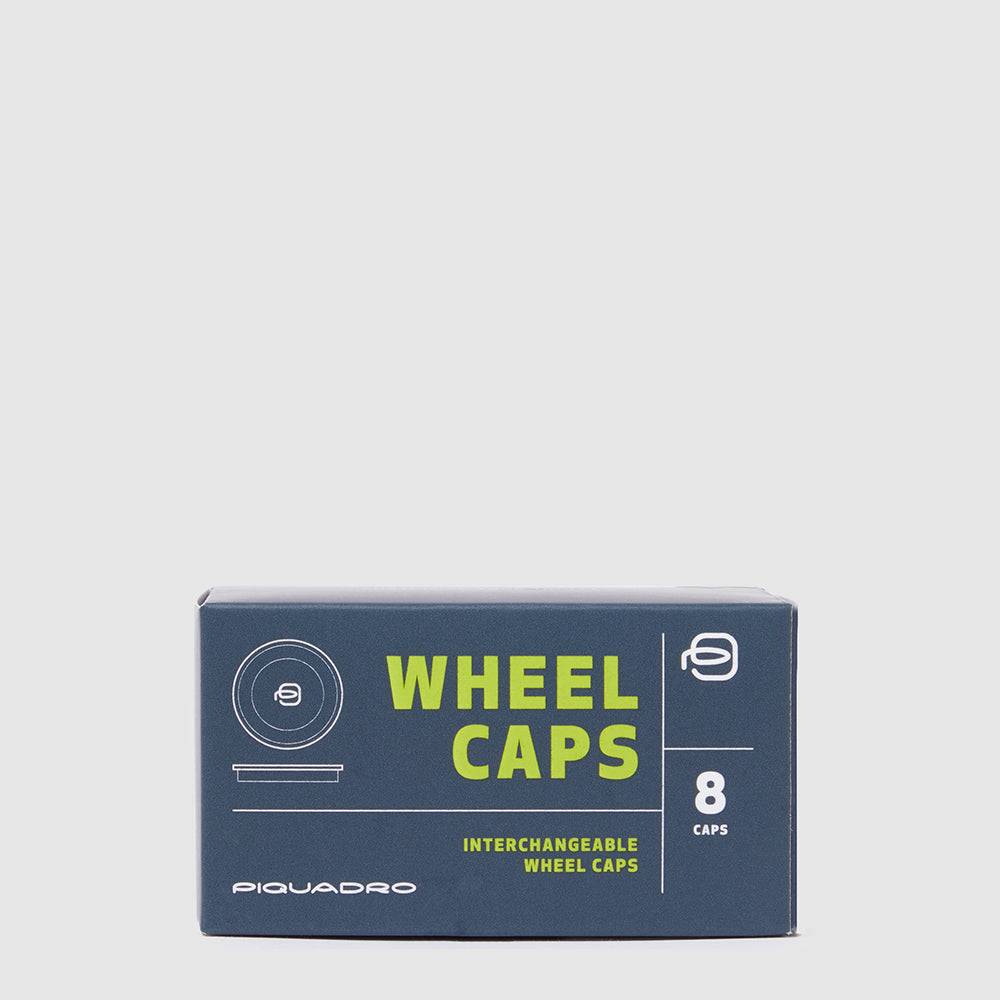 Piquadro Set of 8 wheel caps in assorted colours Nuovo