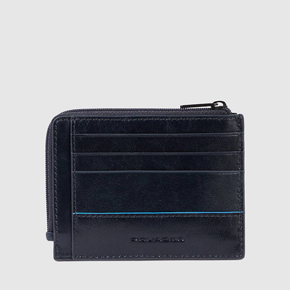 Piquadro Zipper coin pouch with document holder Vendita Calda