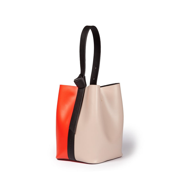 Roberta Gandolfi Cinzia Bucket medium in pelle bicolor con tracolla staccabile Hotsell