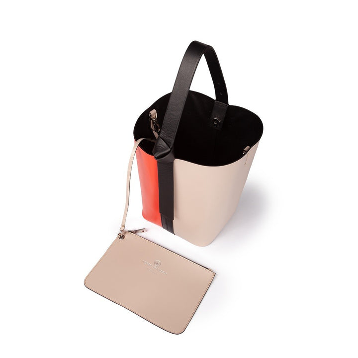 Roberta Gandolfi Cinzia Bucket medium in pelle bicolor con tracolla staccabile Hotsell