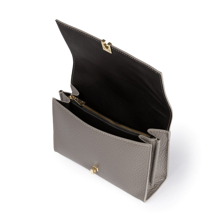 Roberta Gandolfi Elodie compact crossbody borsa in pelle con tramezza interna e tasca esterna con tracolla staccabile e regolabile Consegna Veloce