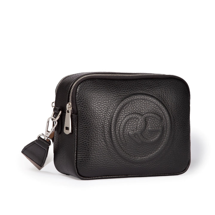Roberta Gandolfi Roberta Pelle camera e crossbody in pelle con doppio scomparto e tracolla staccabile Convenienza