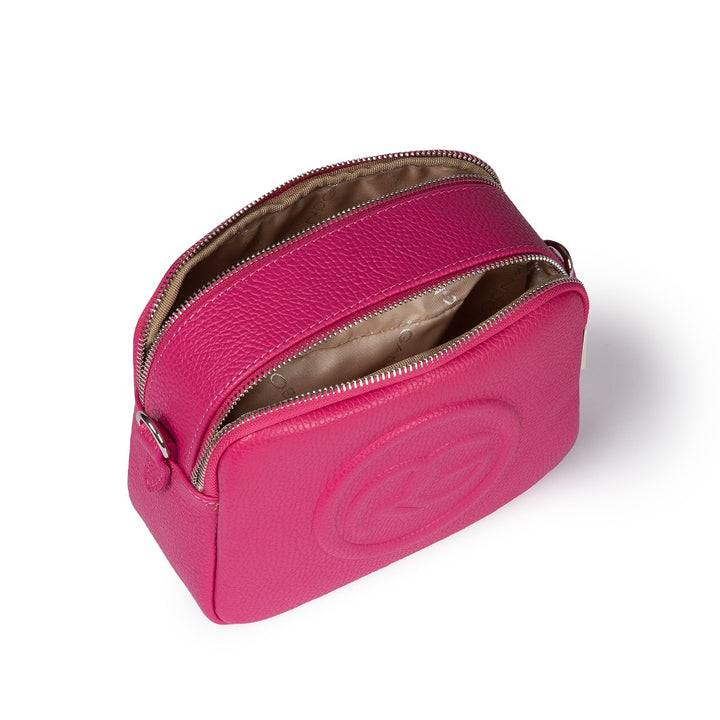 Roberta Gandolfi Roberta Pelle camera e crossbody in pelle con doppio scomparto e tracolla staccabile Presa