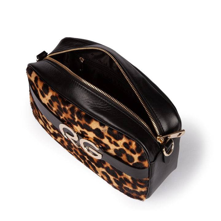 Roberta Gandolfi Dafne pony camera in pelle stampa animalier con tracolla staccabile Online