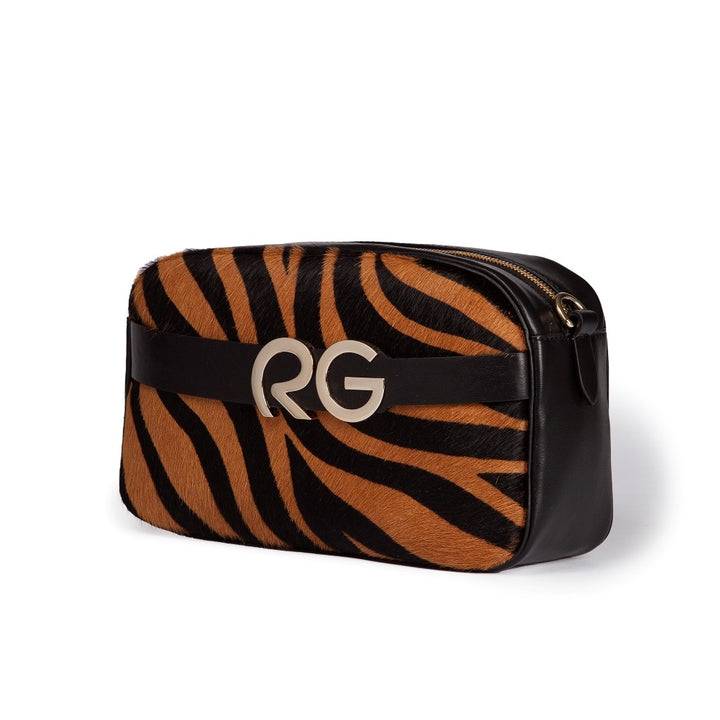 Roberta Gandolfi Dafne pony camera in pelle stampa animalier con tracolla staccabile Outlet