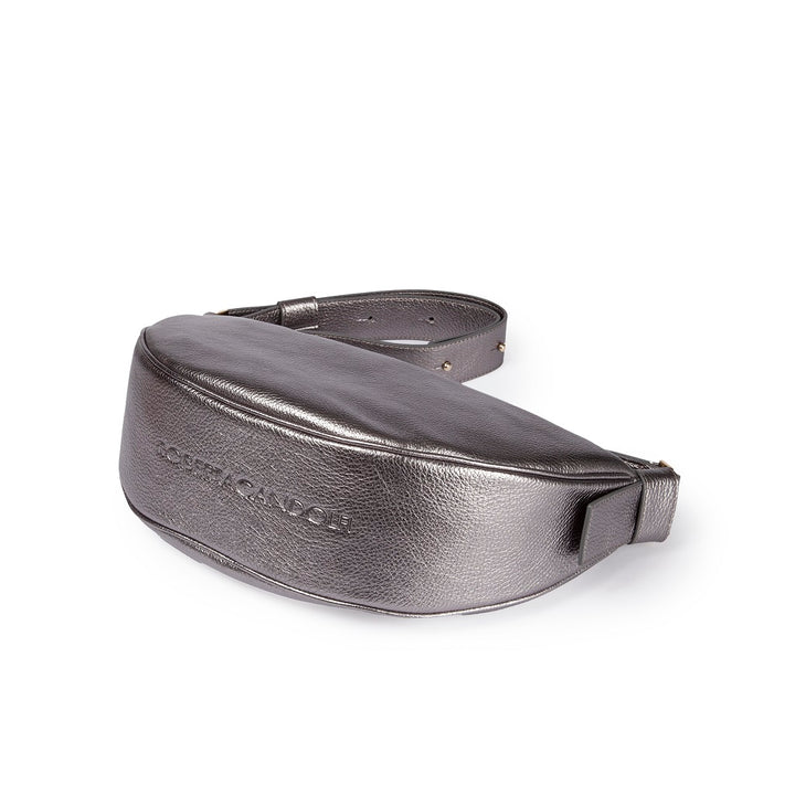 Roberta Gandolfi Micol Banana small cross body in vitello martellato metal con tracolla regolabile Italy