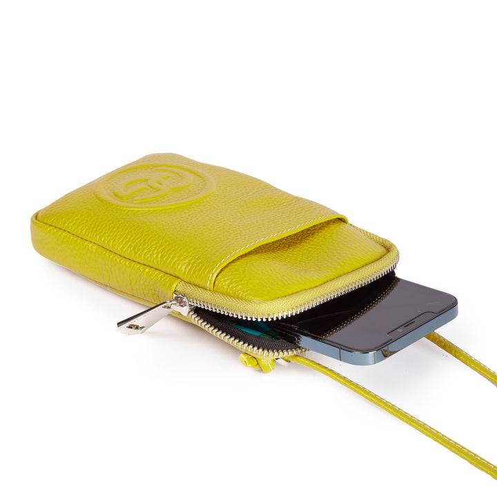 Roberta Gandolfi RG Phone holder in pelle di vitello con tracolla staccabile e regolabile Affare Del Giorno