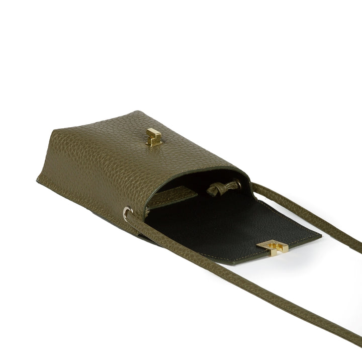 Roberta Gandolfi Elodie minibag and phoneholder in pelle con pratica tasca esterna e tracolla regolabile Convenienza