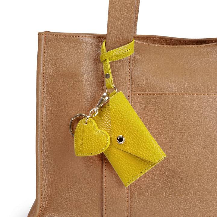 Roberta Gandolfi Tessa shopping in pelle con charms colorato e pratica tasca esterna Qualità